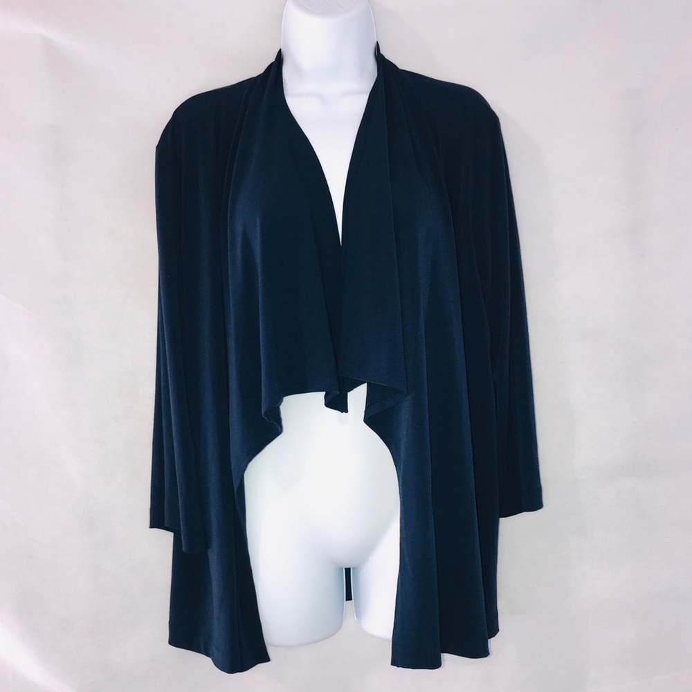 White Stag Drape Cardigan Navy Blue Large - Picture 2 of 4